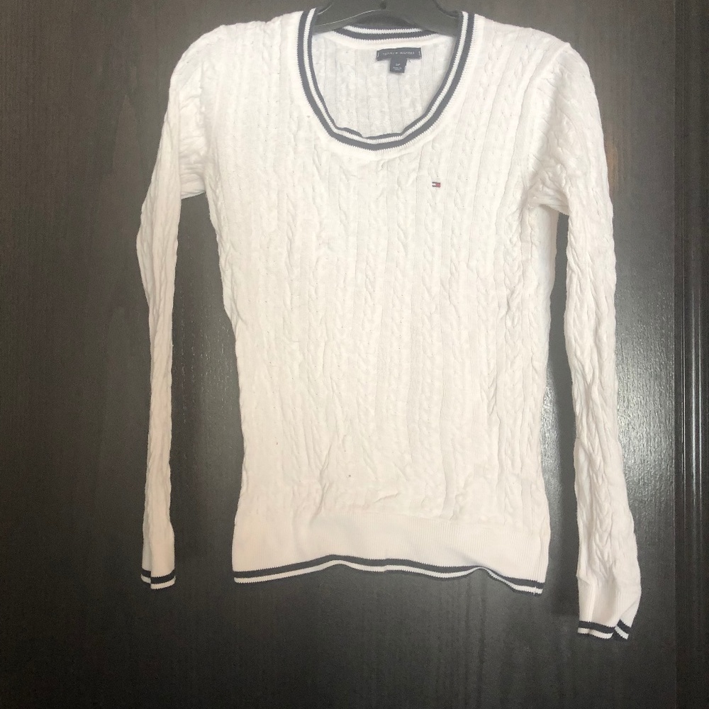 Tommy Hilfiger white ribbed sweater